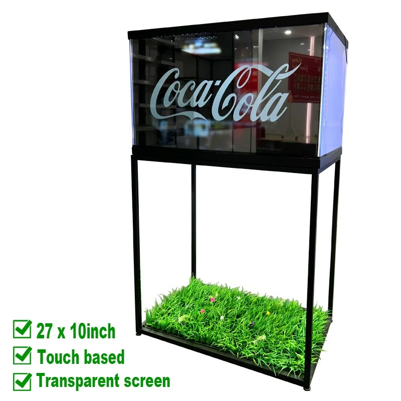 Touch screen trasparente da pavimento in metallo 27x10