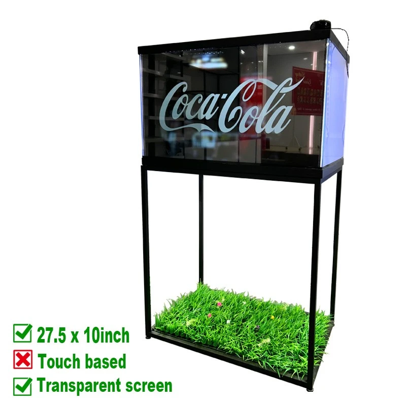 Lettore con schermo 27x10 trasparente non-touchscreen