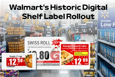 Storica implementazione delle etichette digitali per scaffali di Walmart