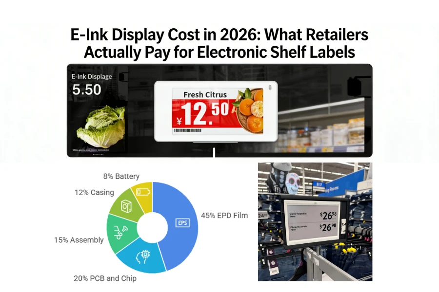 Costo dell'E-display Ink nel 2026: quanto pagano effettivamente i rivenditori...
