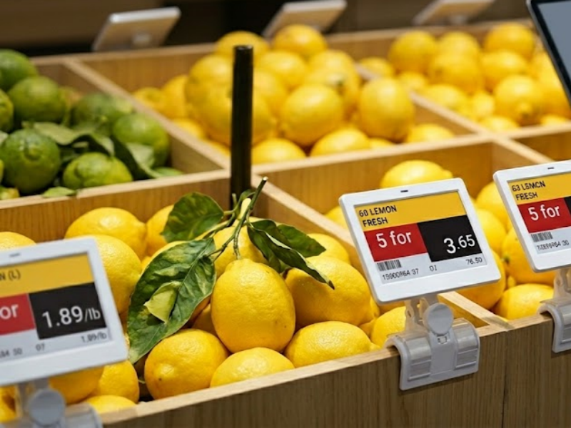 Il sistema di etichettatura sugli scaffali dei negozi di alimentari che riduc...